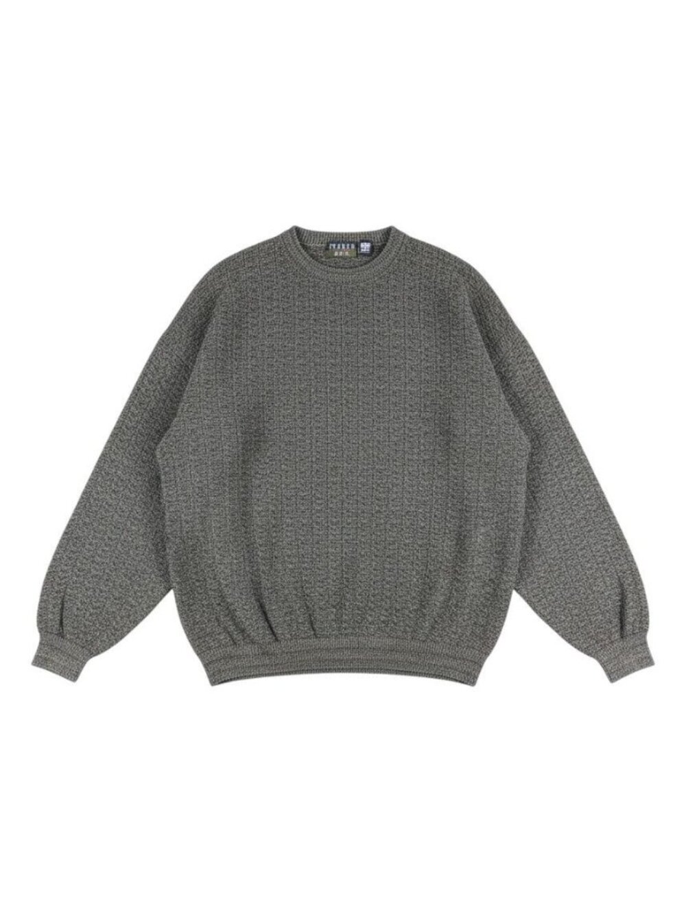 Trader Bay Mens XLT Gray Textured Long Sleeve Crewneck Sweater